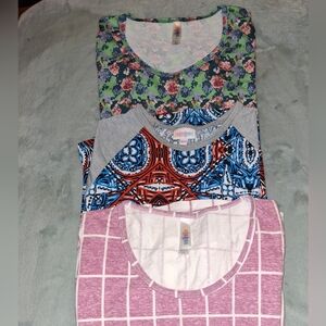 Lularoe Women’s Simply Comfortable Shirt Bundle Size XXS 3 Styles.